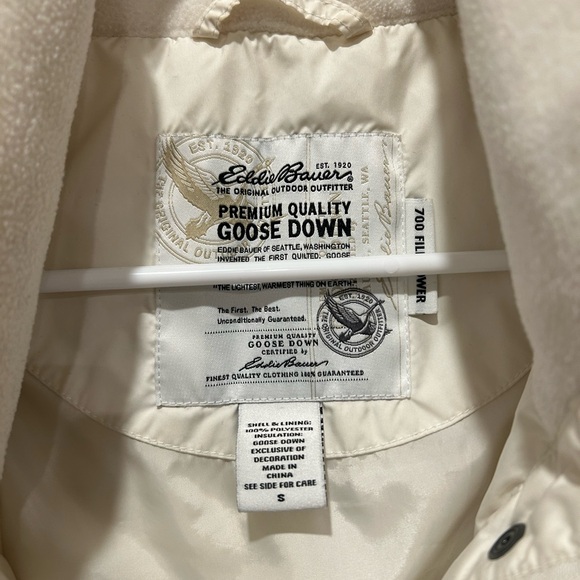 Eddie Bauer Women’s Goose Down Ivory Vest small - Picture 3 of 10